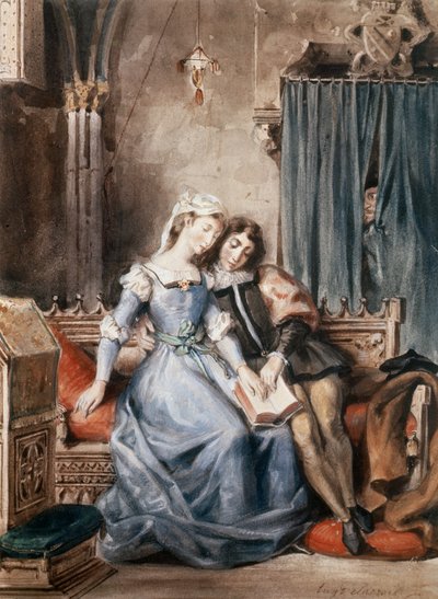 Paolo Malatesta and Francesca da Rimini by Ferdinand Victor Eugene Delacroix